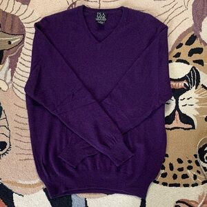 Jos. A. Bank Men's Deep Purple V-Neck Sweater